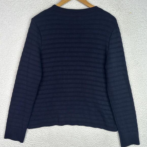 Saint James Mademoiselle Sweater Womens Medium Navy Zip Cardigan Made in France - Picture 8 of 12